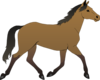 Trotting Brown Horse Clip Art